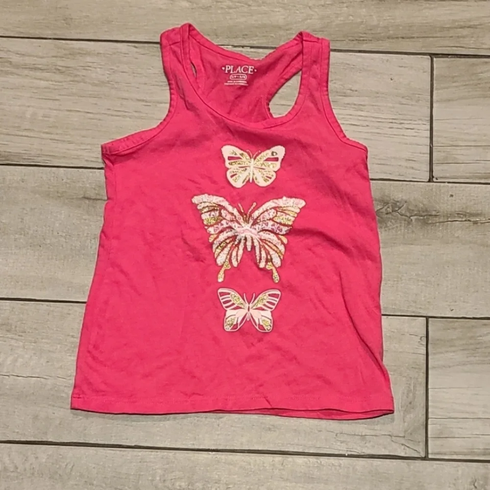 🍋‍🟩 Childrens Place Glitter Butterfly tank🌻